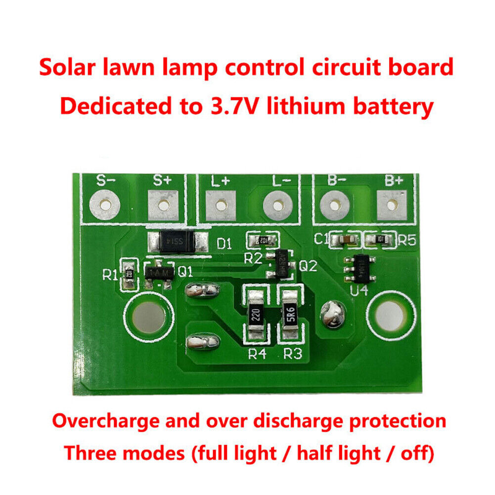 Solar Lamp Controller 3.7V Solar Lantern Control Circuit Board with Switch