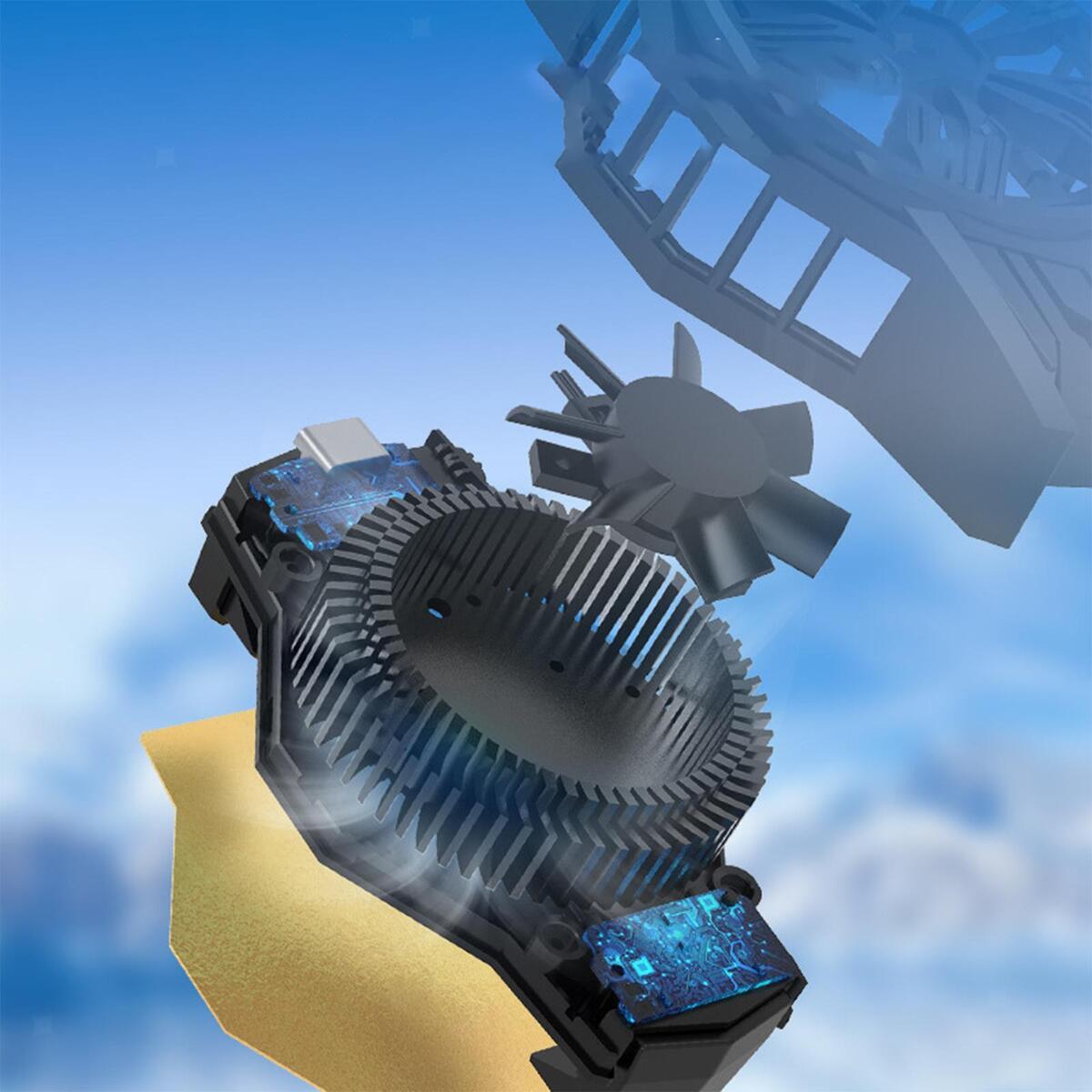 Phone Cooling Fan Radiator USB Fast Cooling Adjustable Turbo for Cellphone