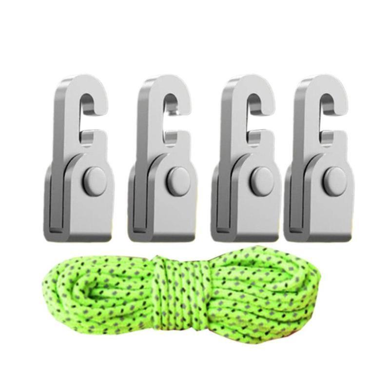 4 Pcs/bag Mini Multi-purpose Camping Tent Hook Automatic Lock Camping Equipment