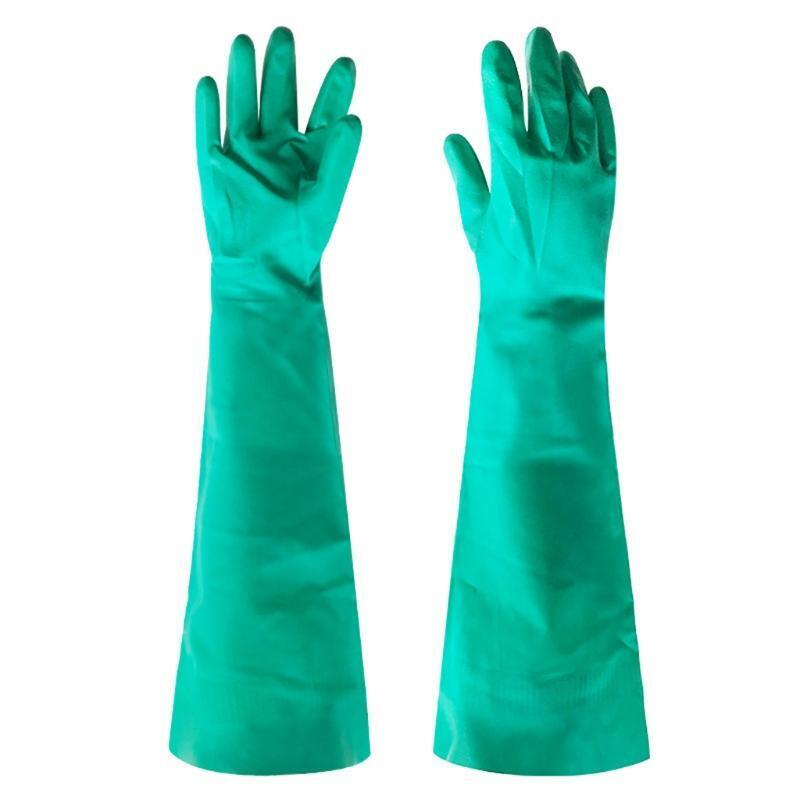 Multipurpose Long Aquarium Water Change Gloves Shoulder Length Natural Rubber