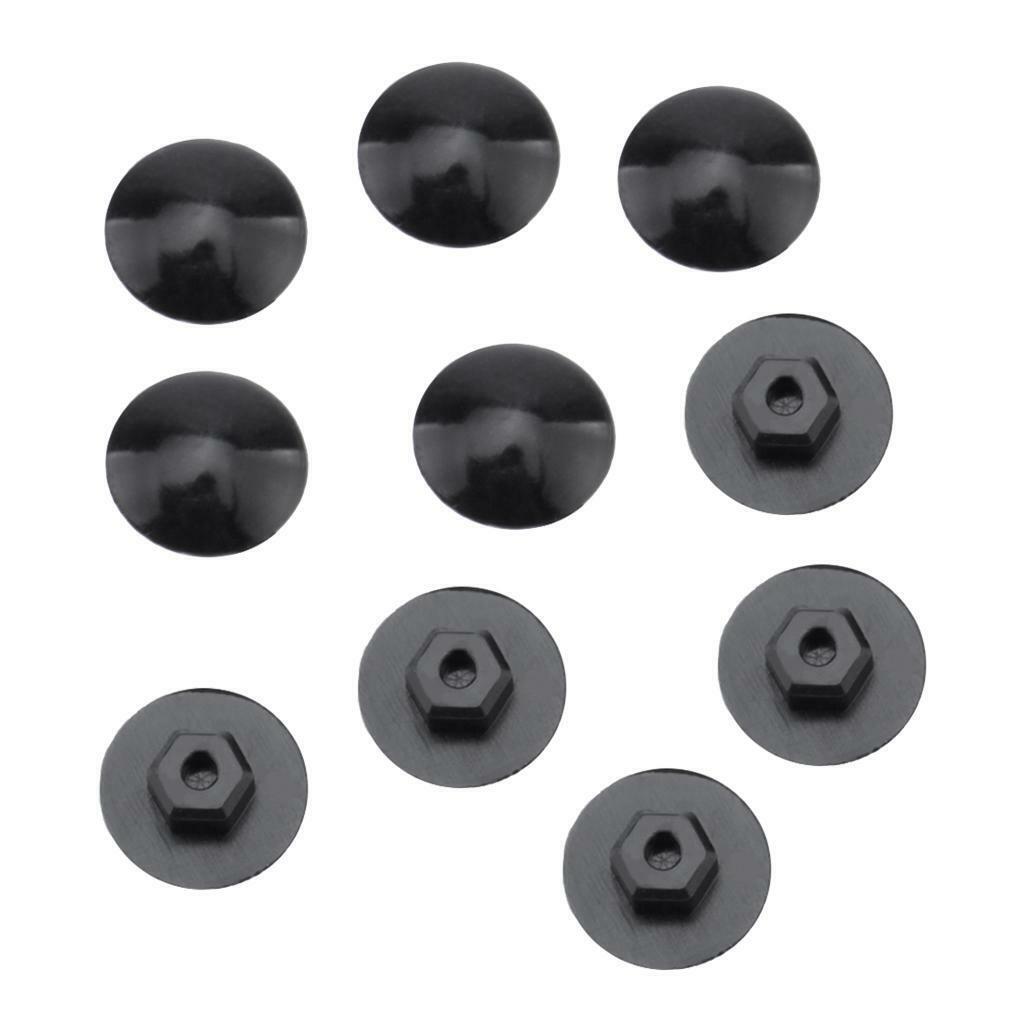 Set of 10 Rubber Waterproof Headset Covers MTB Screw Caps Cycle  Black
