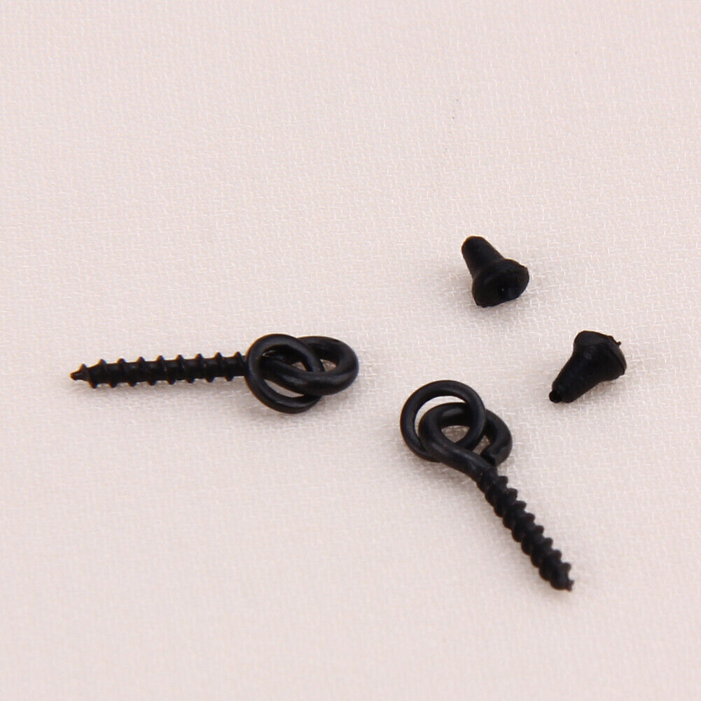 10 x Bait Screws With Oval Rings + 20 x Hook Stops Carp Fishing Tackle Chod