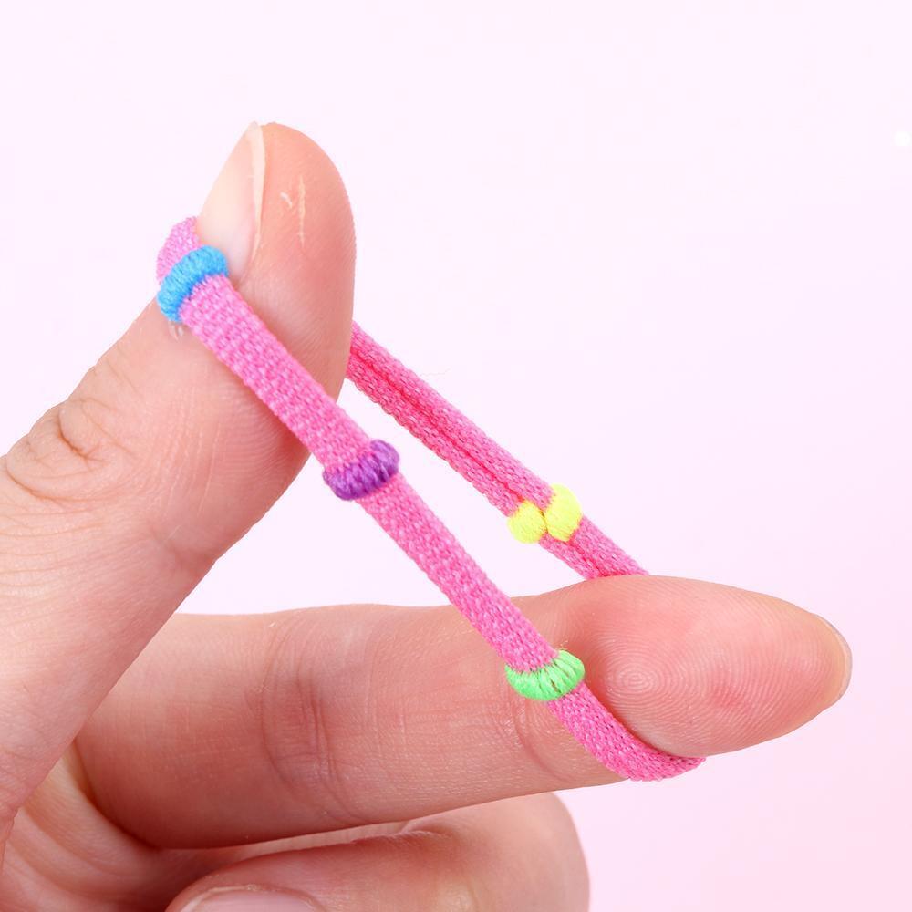 OPP Bag Girls Candy Color Elastic Hairpin Hair Clip Gifts Accessories Hair Rope