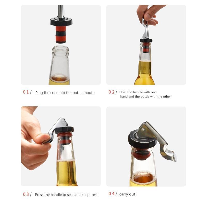 10 Pieces Wine Stoppers Food-grade Silicone Bottle Stopper Expanding Bottle Plug