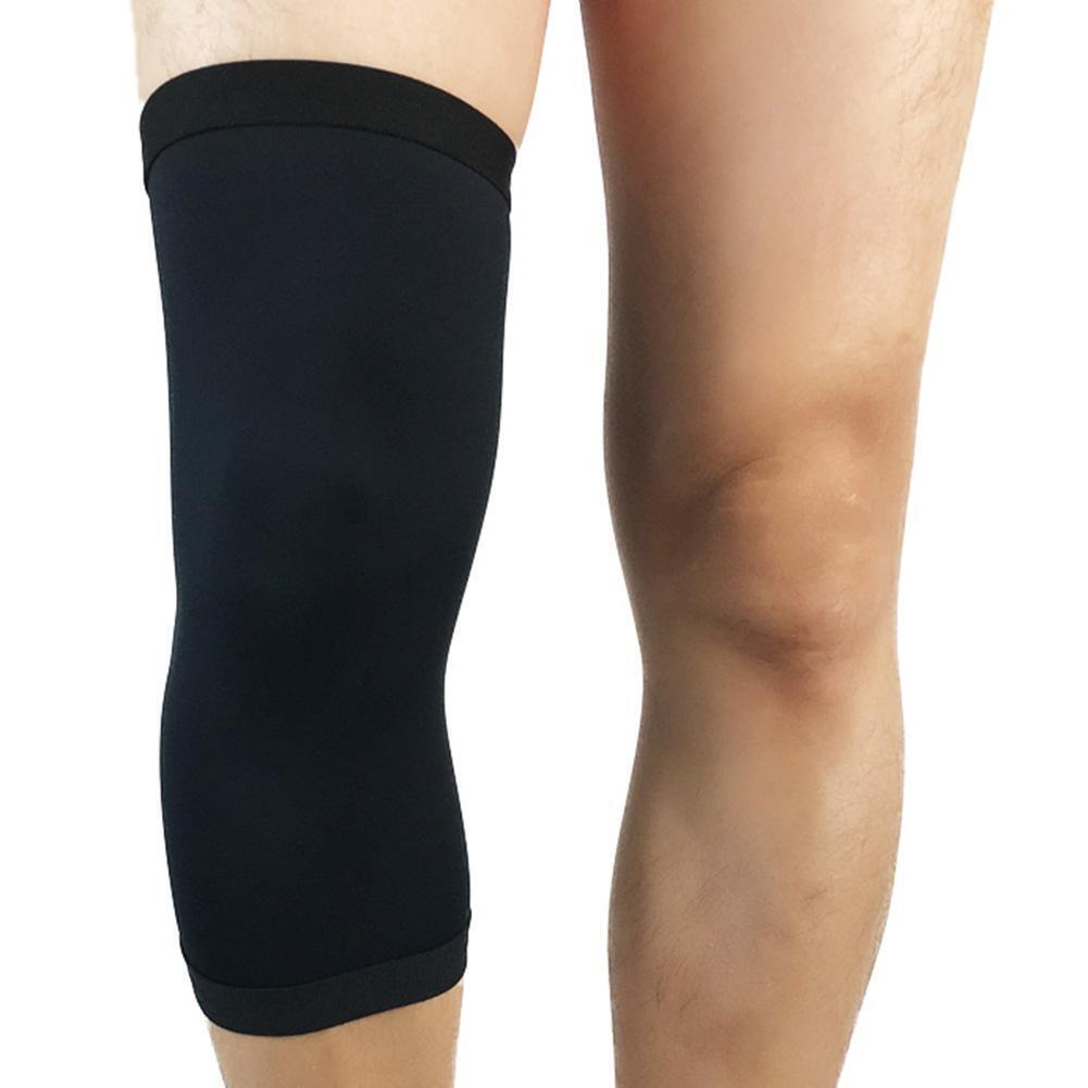 1pc Sports Knee Pad Elastic Cycling Running Compression Kneepad (Black L)