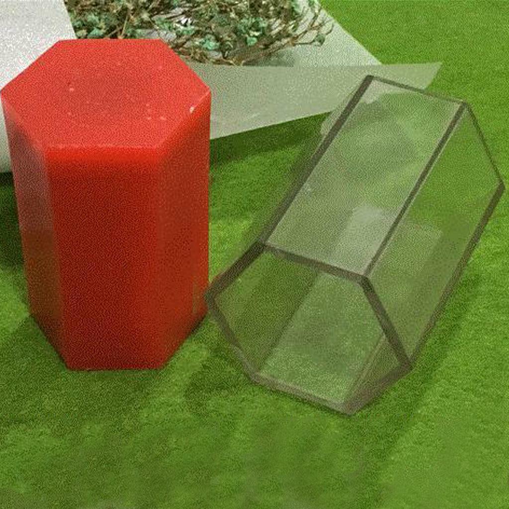 Hexagon Shaped Candle Mould Soap Mold for DIY Candles Making 7.5 x 12 cm