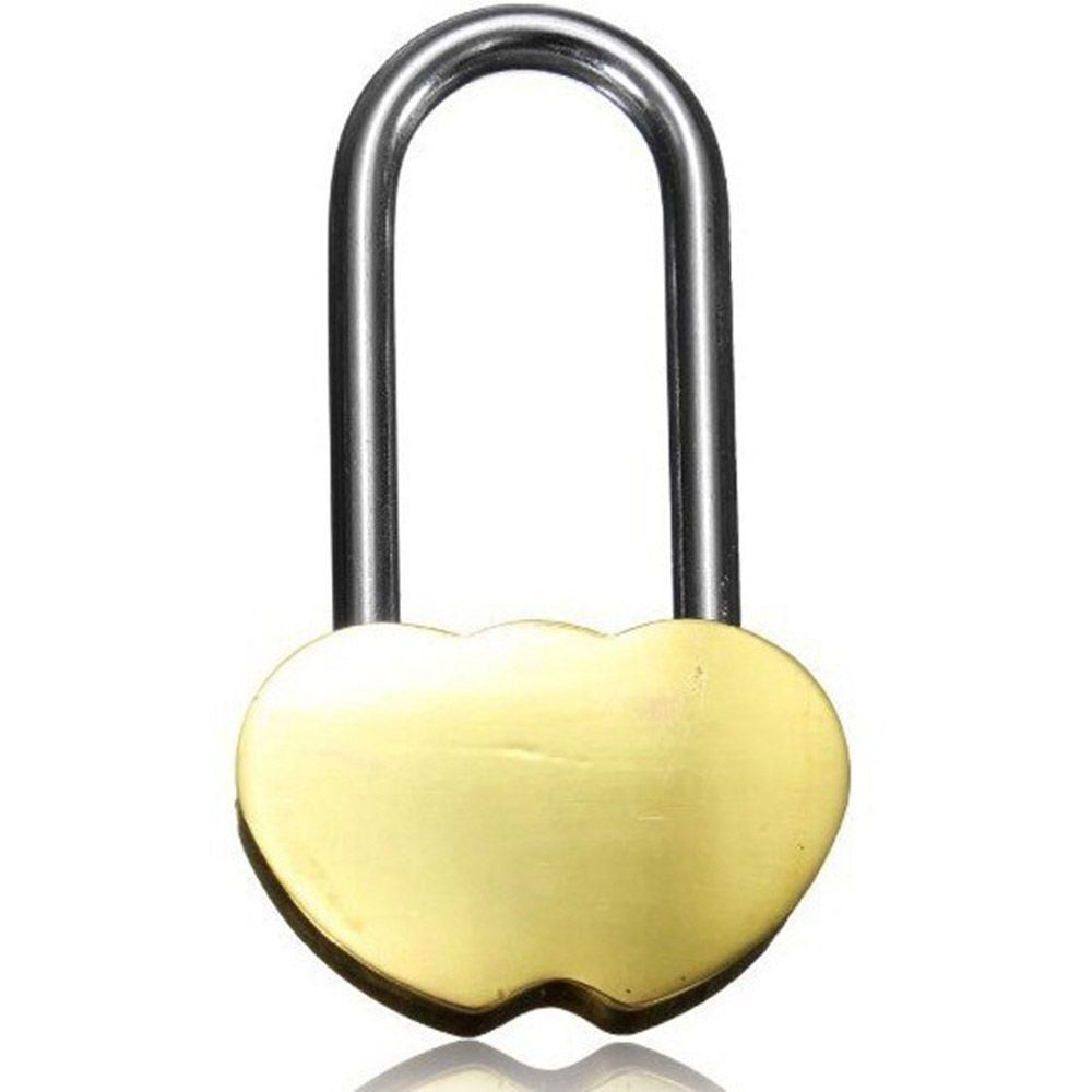 Lock Heart Shape Double Heart Love Lock Padlock Valentines Engraved Lock