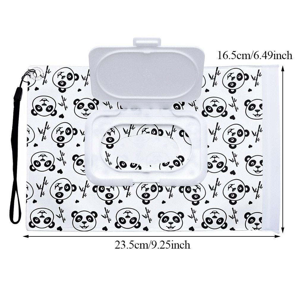 Clamshell Easy-carry Snap-strap Container Clean Wipes Carrying Case Wipe Bag