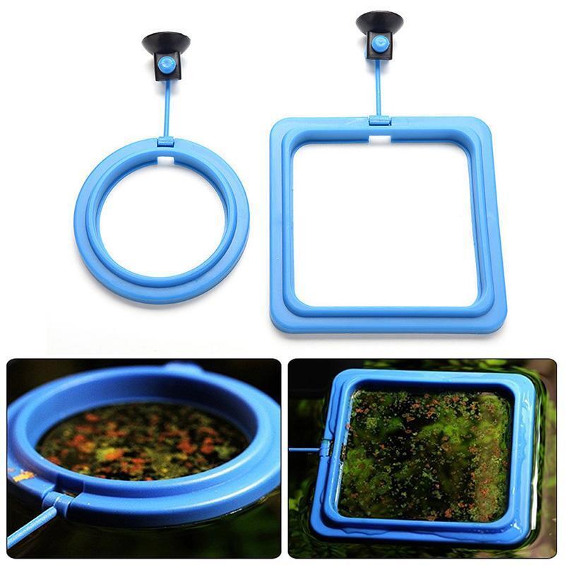 Aquarium Feeding Ring Floating Feeder Rings Feeding Trough with Suction Cup