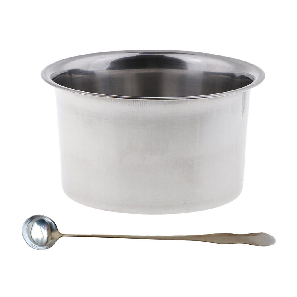 2 Pieces Stainless Steel Wax Melting Pot Double Boiler & Long Handle Spoon