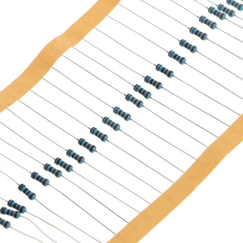 100 Pcs 1k ohm 1/4W Metal Film Resistor 1kohm 0.25W 1% For Arduino
