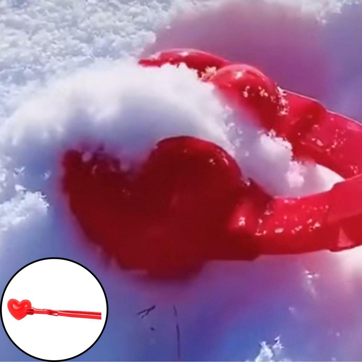 1pc Love Heart Snowbal Maker Children Snow Making Sand Mold Outdoor Games