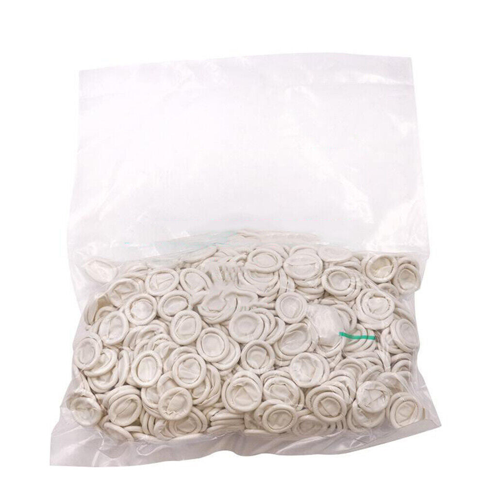 800 Pieces Finger Cots Disposable Latex Rubber Fingertips Covers White