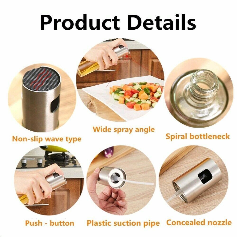 Drops Oil Glass Olive Oil Sprayer Oil Spray Bottle Pump Oil Pot Leak-proof