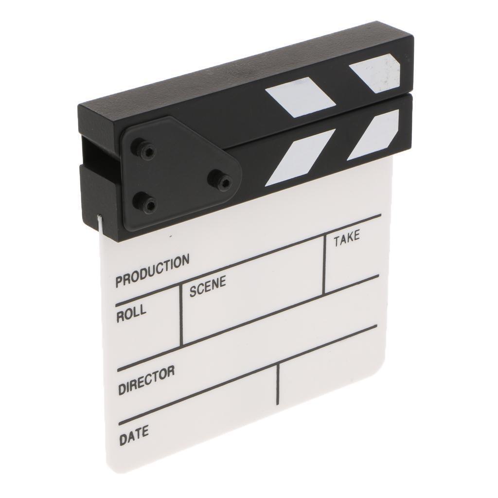 Acrylic Movie Props Film Making Clap Board Director Clapboard Black White