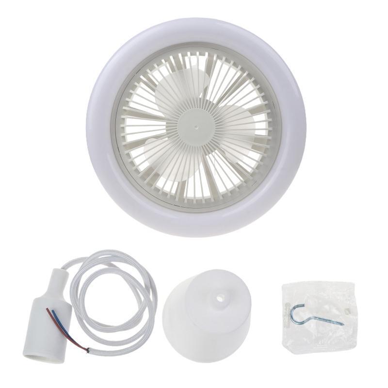 2-in-1 Fan Lamp AC 85V-265V E27 LED Light 30W Ceiling Fan with 1m E27 Cable Line