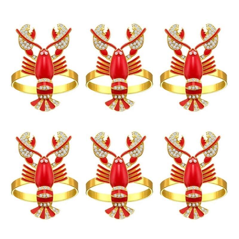 Napkin Rings Set of 6, Table Setting Centerpiece Decor Napkins Ring Holders, Nap