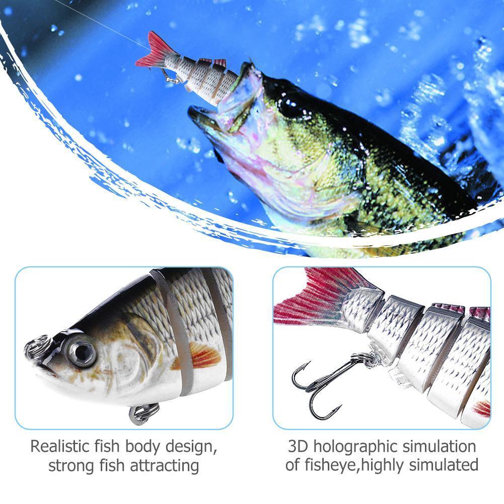 Fishing Lure 6 Segment Lifelike Fish Hooks Baits Swimbait Fishing Lures