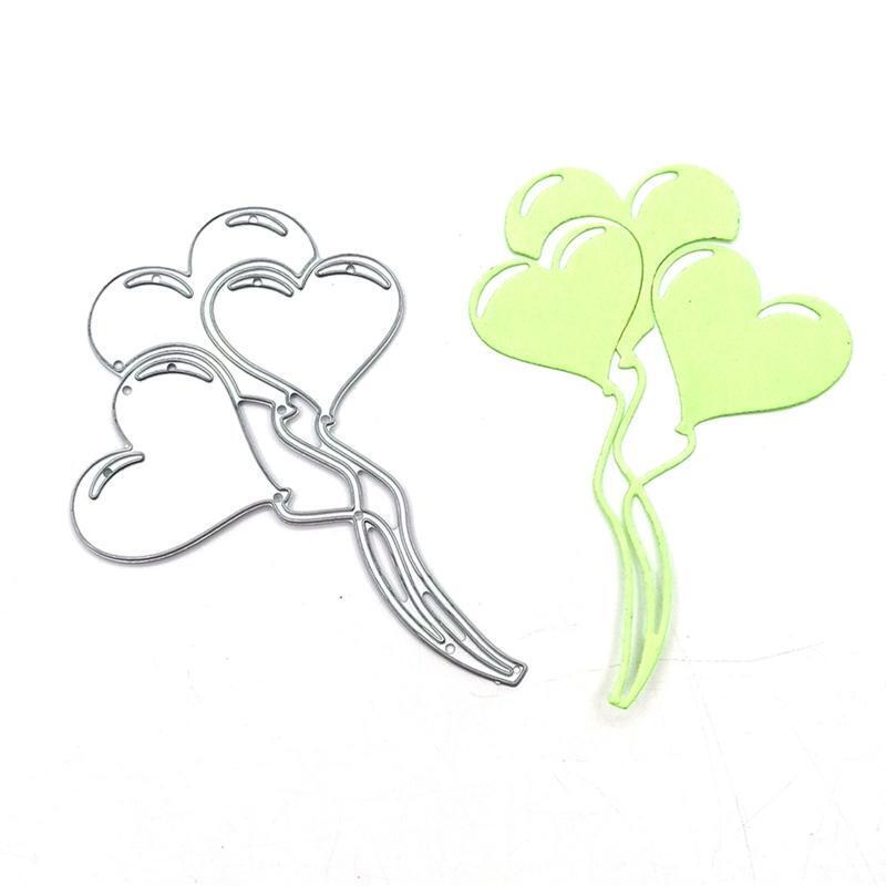 Heart Balloons Metal Cutting Dies Scrapbooking Stencil Die Cuts Card Embossing
