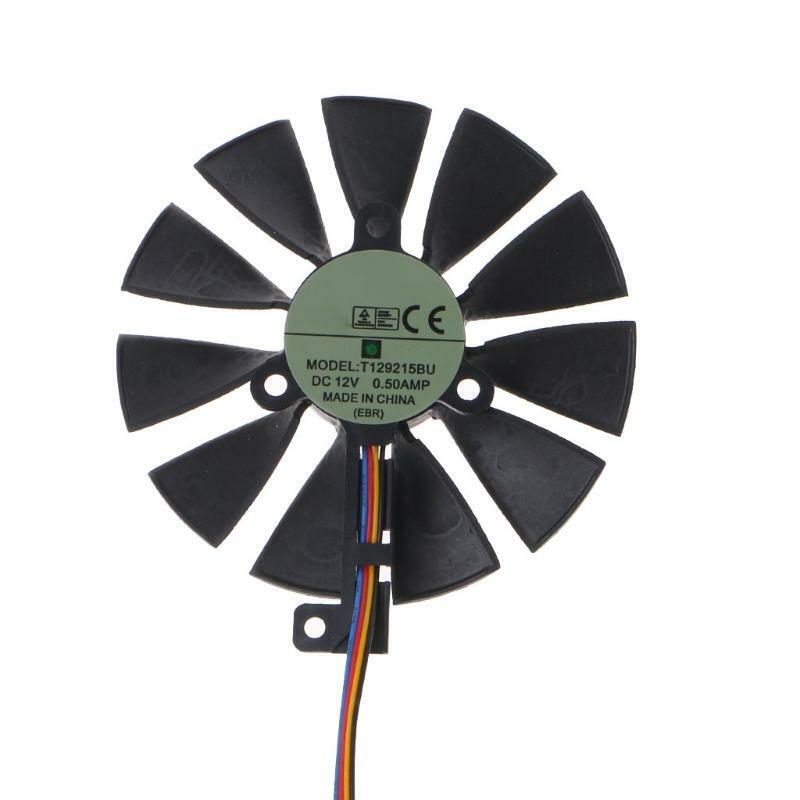 3Pcs 90MM T129215BU 7Pin Cooling Fan for GTX1080Ti R9 390X/390 12V 0.5A