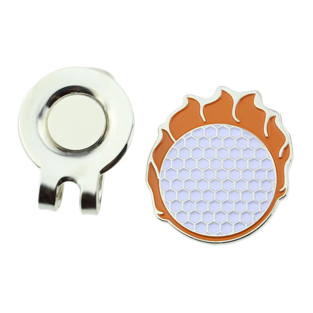 Stylish Golf Ball Magnetic Alloy Hat Clip With Golf Ball Marker Sturdy 1 Pc