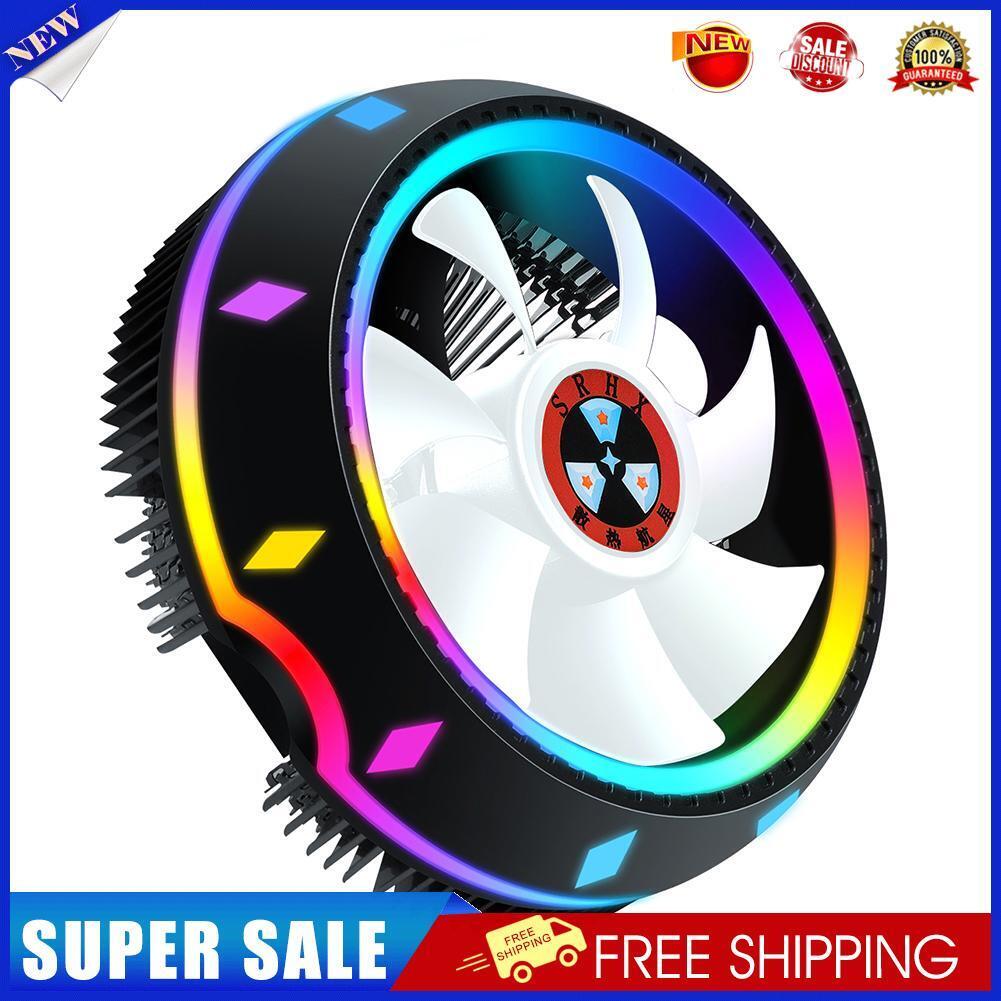 PC Computer Case Fan RGB LED Quiet 100mm Air CPU Cooler for Intel AMD