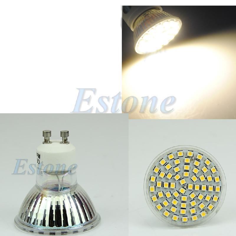 GU10 3528SMD 60 LED 5W 220V Warm White 3500K High Power Spot Light Lamp Bulb