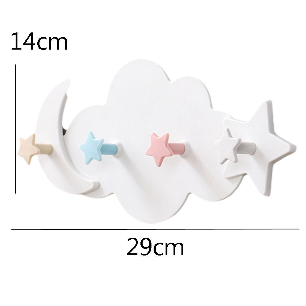Clothes Hanging Hat Shelf Wall Rack Cloud Hooks Adhesive Hook Hanger Holder