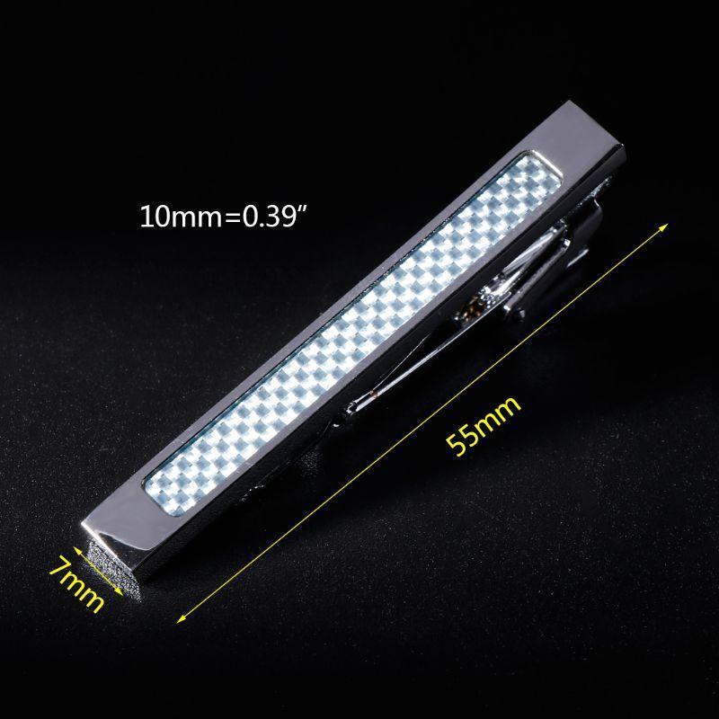 2 Pcs/Set Tie Clip Men Ties Carbon Fiber Exquisite Classic Fashion Jewelry Pins