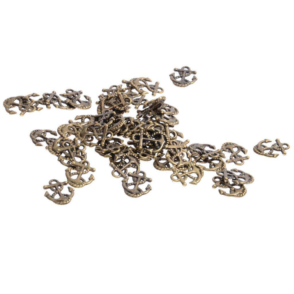 50x Ship  DIY Charms Jewelry Findings Pendant  Crafts Bronze