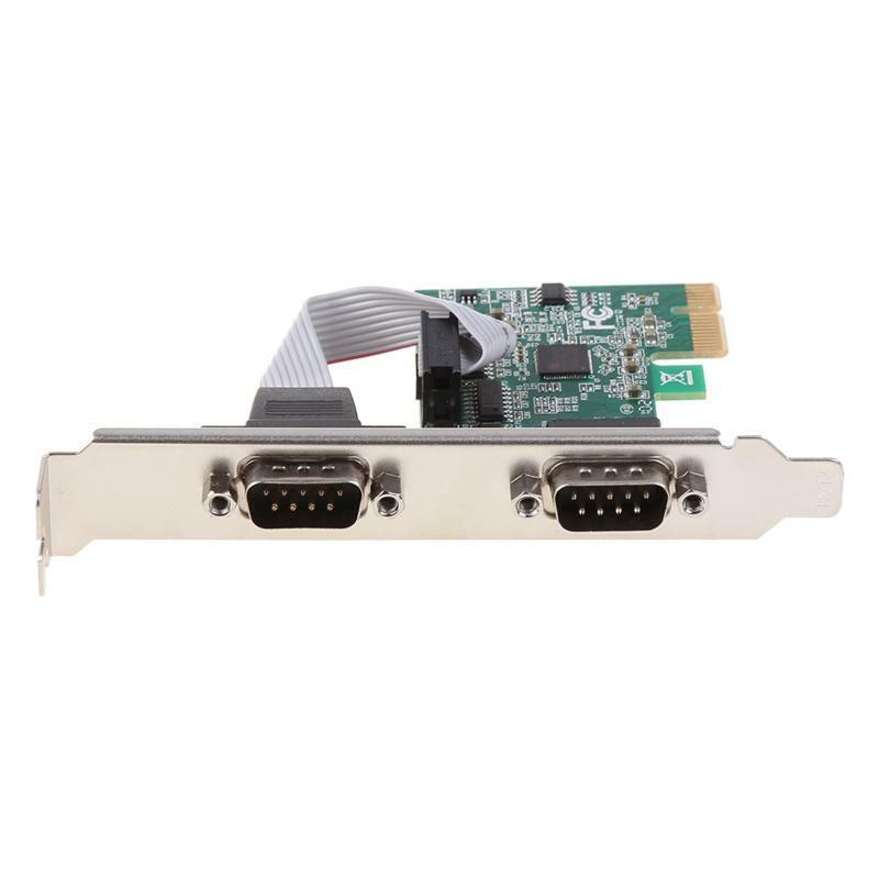 PCIe Dual Serial Expansion Card Chip AX99100 2 Port Industrial DB9 COM RS232
