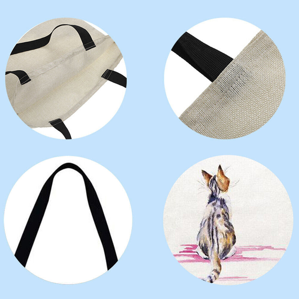 Cats and insects Printed Shoulder Shopping Bag Casual Large Tote Handbag