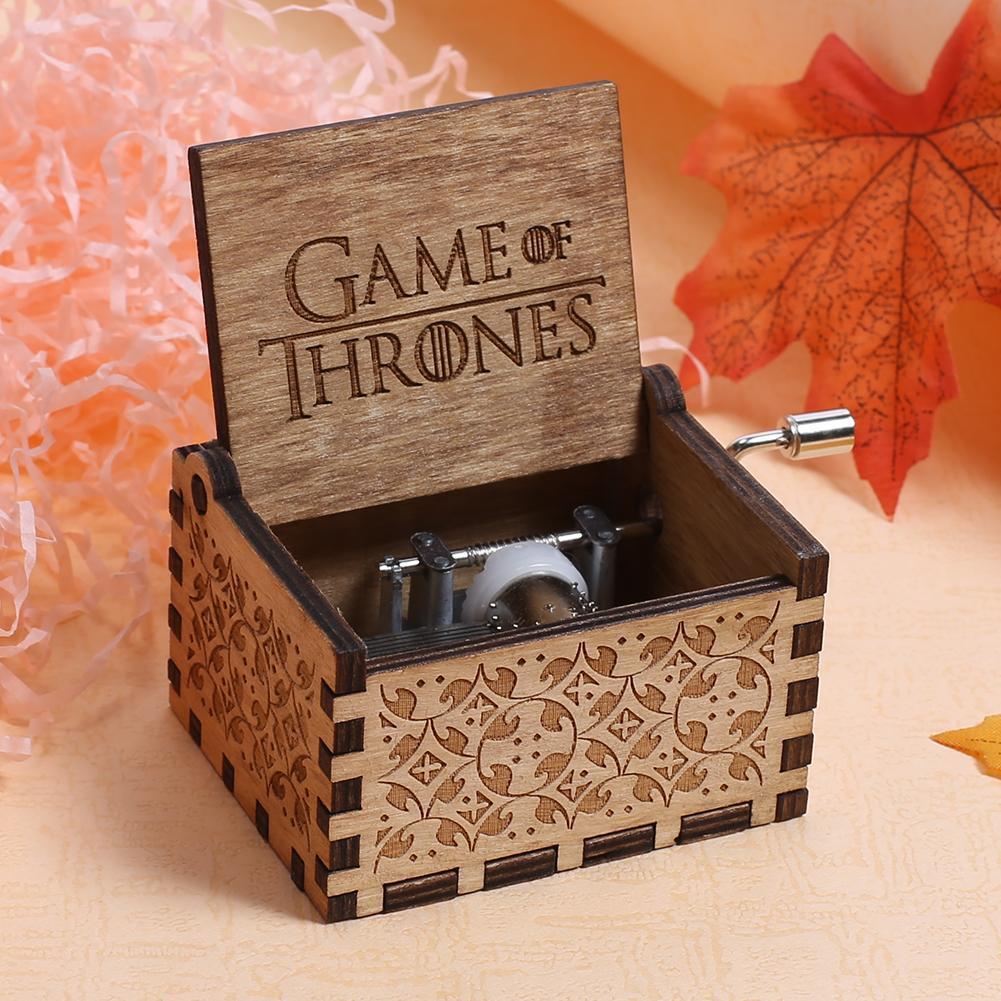 GAME OF THRONES Music Box Engraved Wooden Music Box Crafts Kid Xmas Gifts