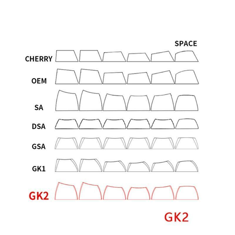 140key Silicone Keycap Mechanical Keyboard Keycap GK2 Profile for SK61 GK61 GK64