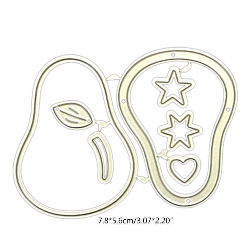 Pear Star Heart Cutting Dies Stencil Scrapbooking DIY Album Stamp Paper Card