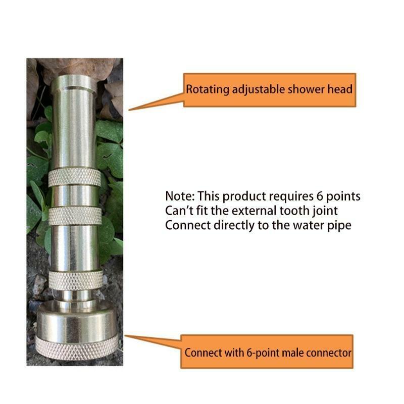 Spray Nozzle Sprinkler Car Wash Lawn WaterNozzle Adjustable Brass Sprinkler