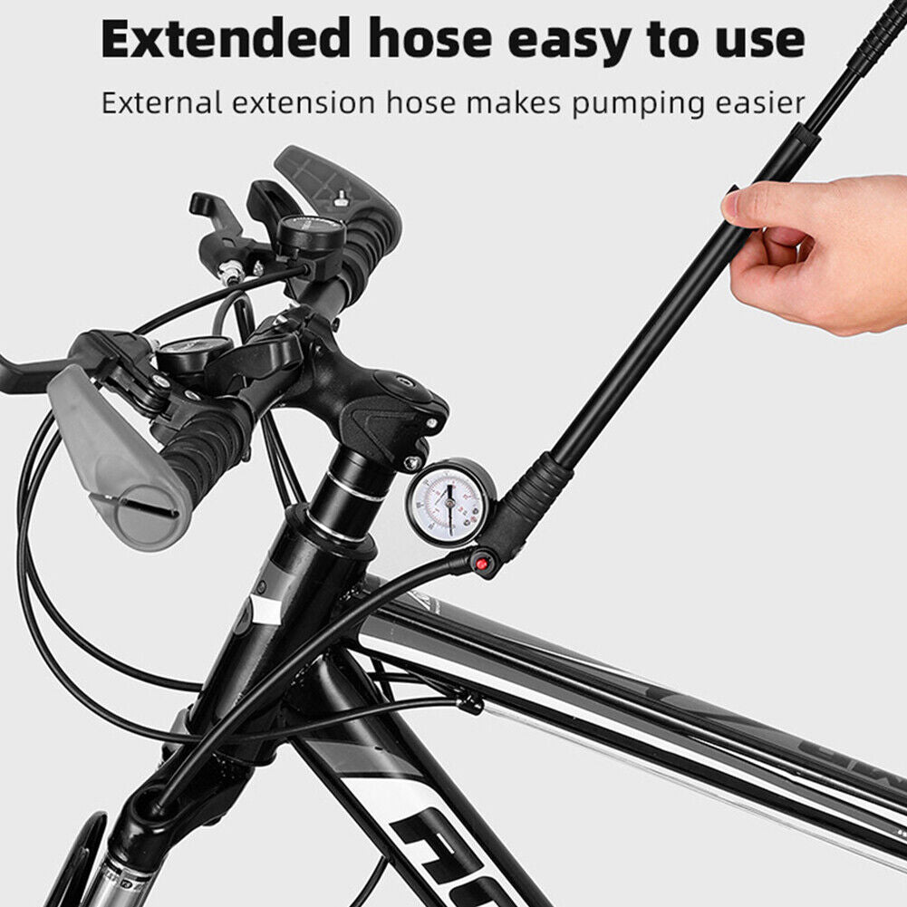 ZTTO Portable MTB Bike Air Pump with Gauge 300PSI Inflator for Front Fork