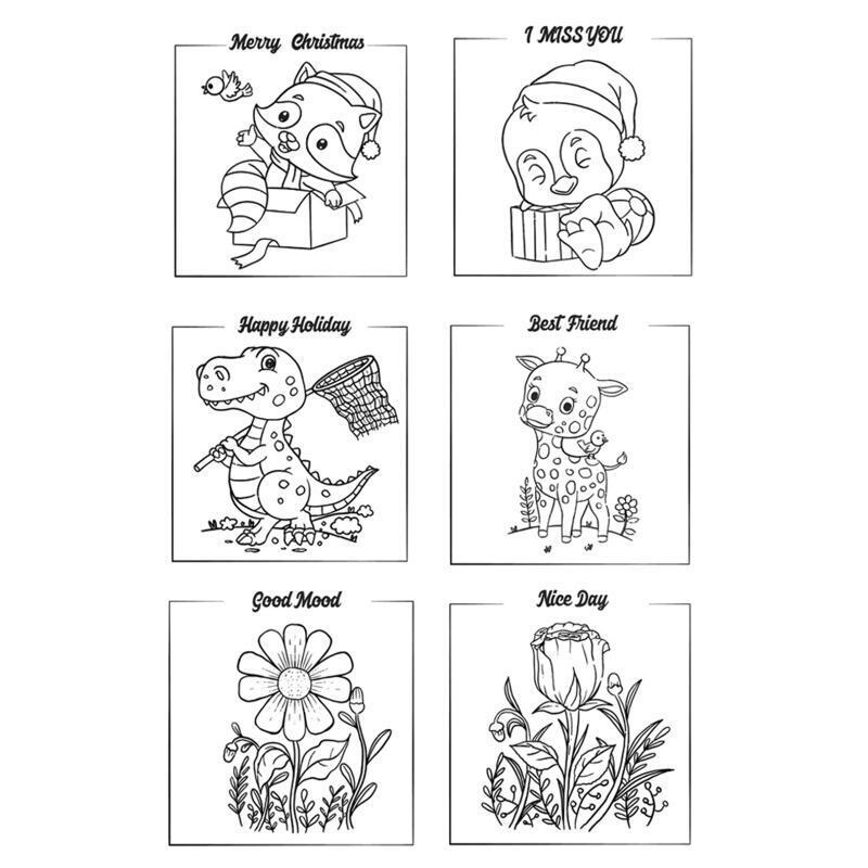 Cartoon Flower Silicone Clear Seal Stamp DIY Scrapbooking Embossing Photo Album