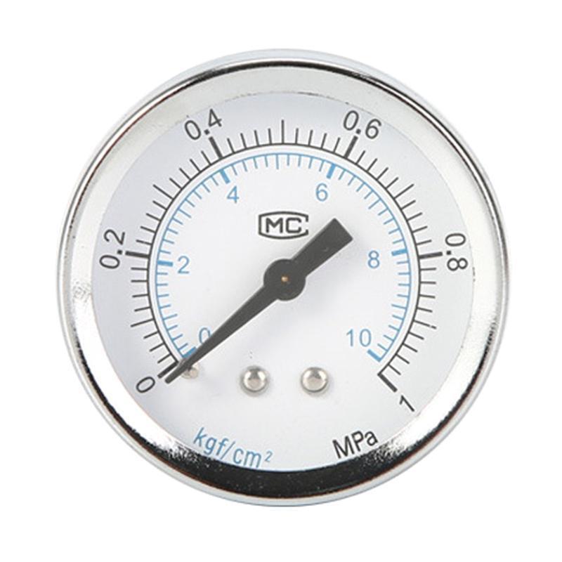 1/8 Inch Pressure Gauge Dual Scale Air Pressure Gauge Back Connection 0-1.0 Mpa-