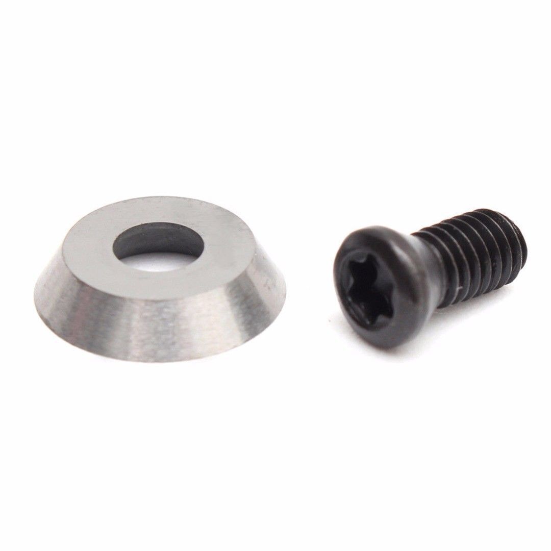 1pc 10mm Diameter Round Carbide Insert Cutter with Screw for Wood Turning Tool