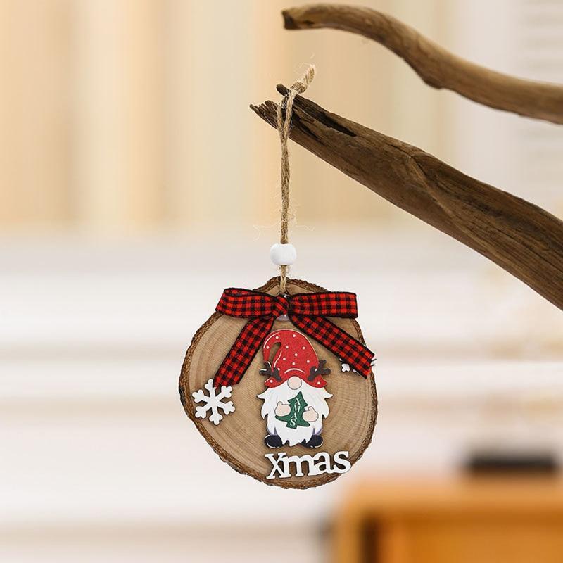 Christmas Decorations Tree Gnome Ornament Cute Wooden Xmas Ornaments Hanging