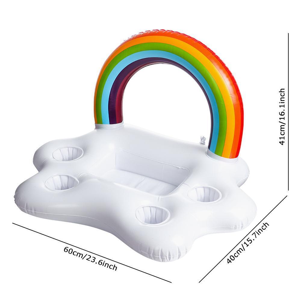 Beer Drinks Summer Pool Rainbow Cloud Cup Holder Table Bar Tray Drinking Cooler