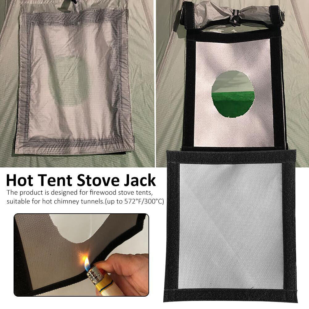 Outdoor Camping Tent Stove Fireproof Cloth Flue Pipes Fire Resistant Cloth