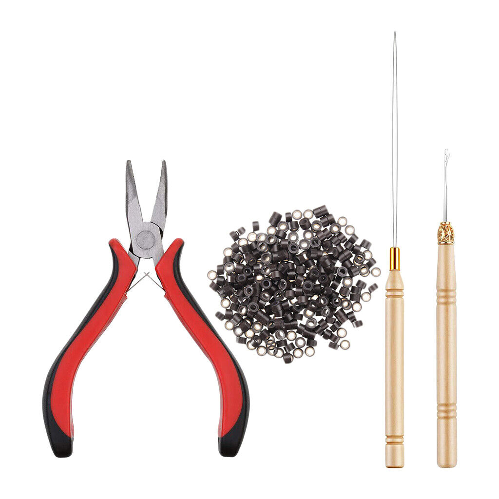 Bun extension Kit Plier Plus Pulling Hook Bead  And Loop  Tool Kits - 2#