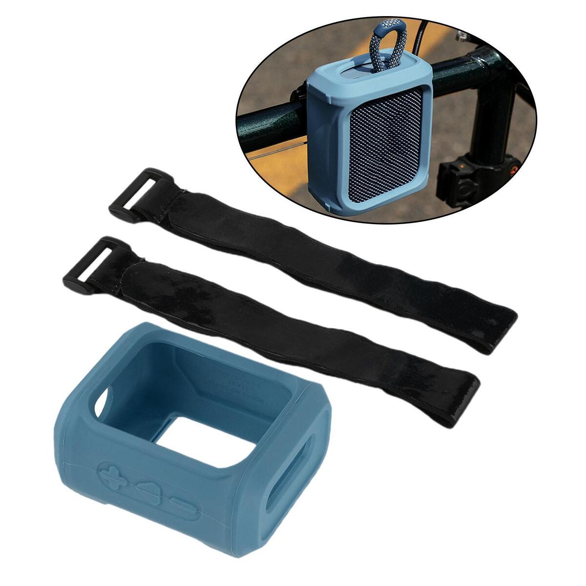 Blue Silicone Case Sleeve Cover for JBL Go 3 Portable Speaker Waterproof