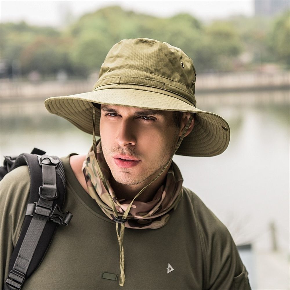 Flap Cap Cycling Cotton Anti-UV Sun Cap Fisherman's Hat Hiking Cap Fishing Hat