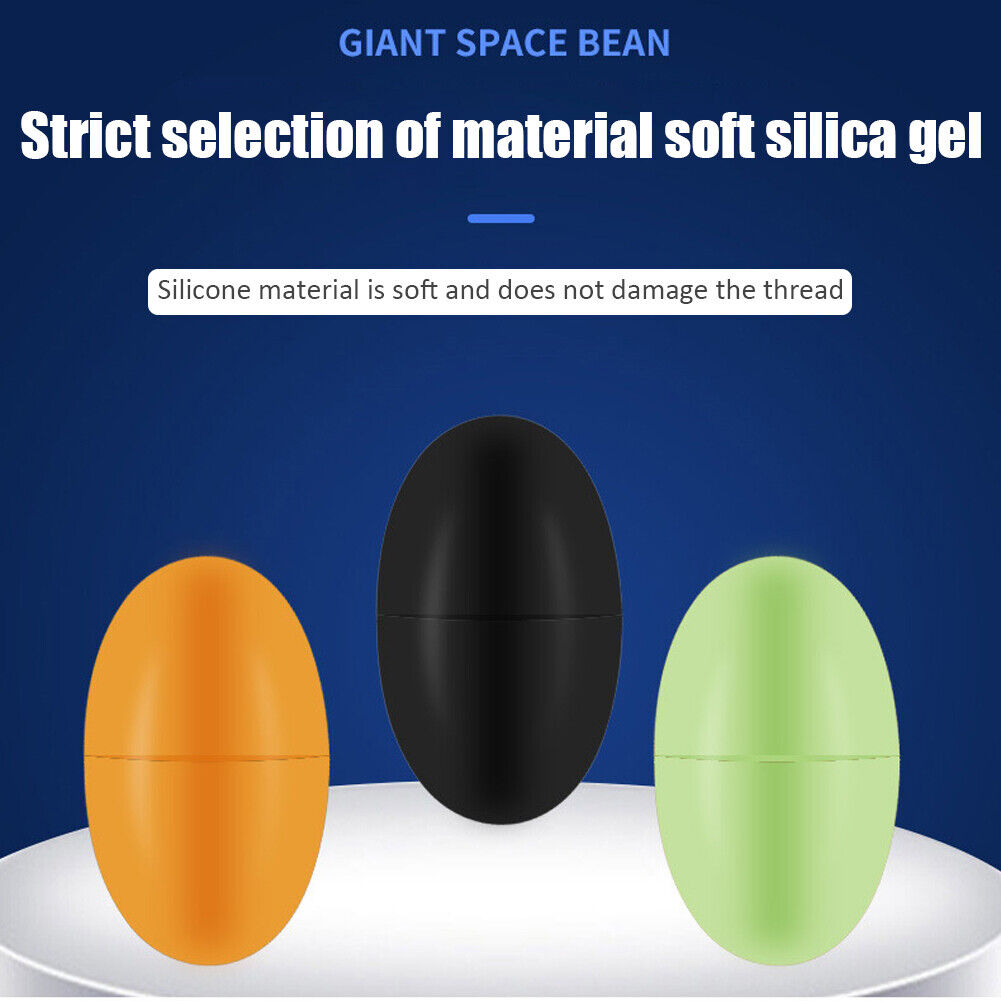 60pcs 10 Group Set Silicone Space Beans Stopper Fishing Bait Float (Orange)