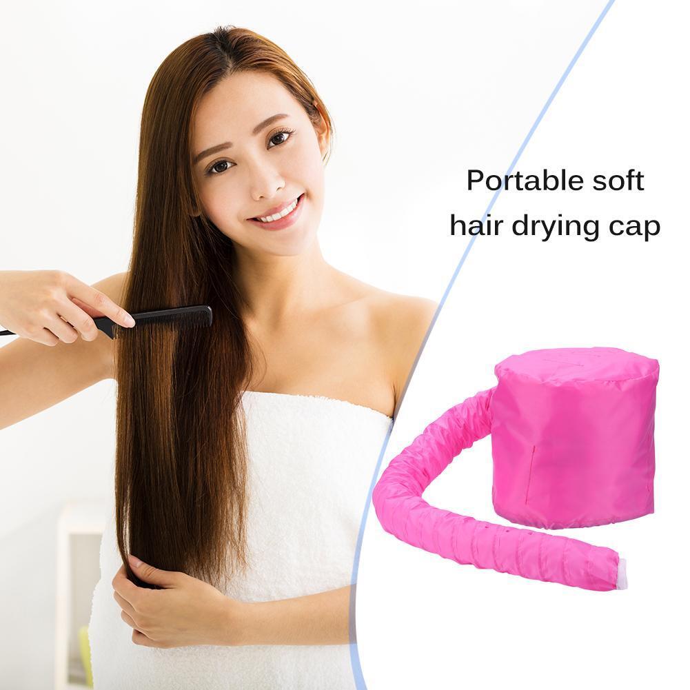Soft Hair Perm Dryer Drying Cap Adjustable Women Home Hairdressing (Pink)