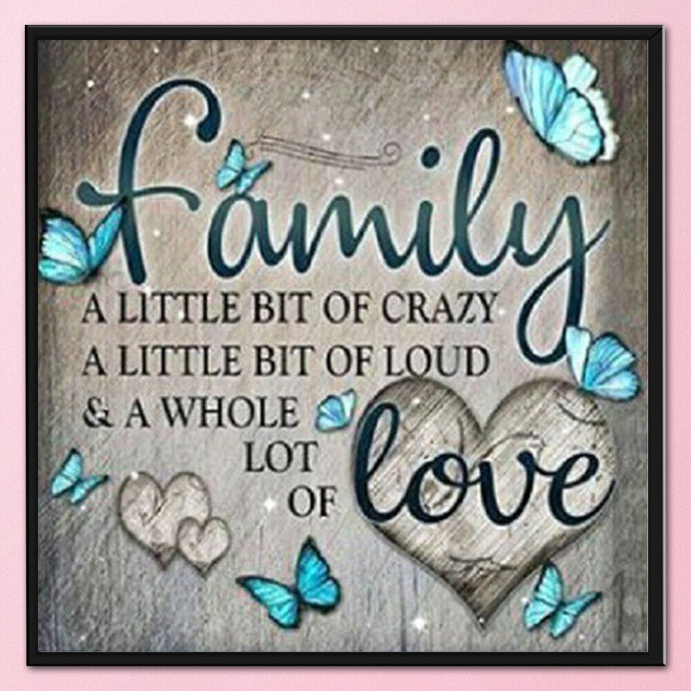 Full Embroidery Family Letters DIY Cross Stitch Kit Stamped 11CT Needlework