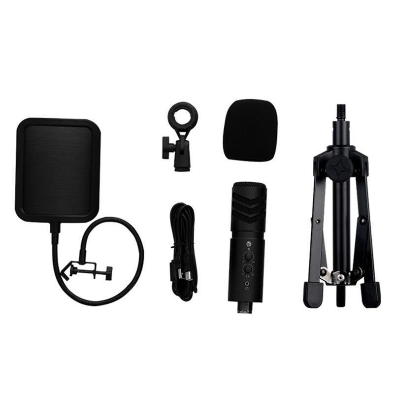 Microphone USB Plug Wired Streaming Mic Game Vocal Recording Application